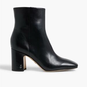 Sam Edelman Fawn Leather Ankle Boots in Black Size 9.5